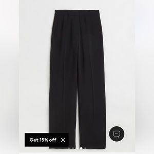 H&M black wide leg trousers